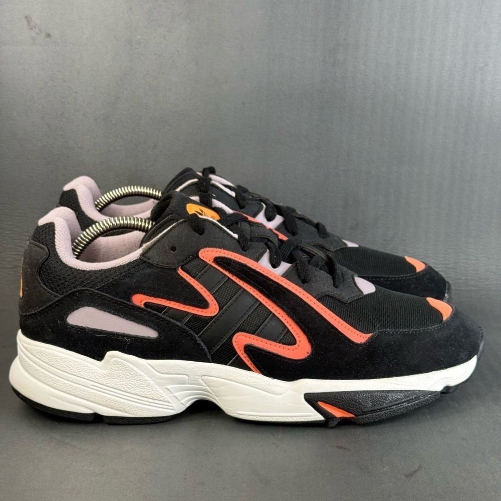Adidas Yung-96 Chasm Black Coral Athletic Sneaker Shoes Men’s Size 10